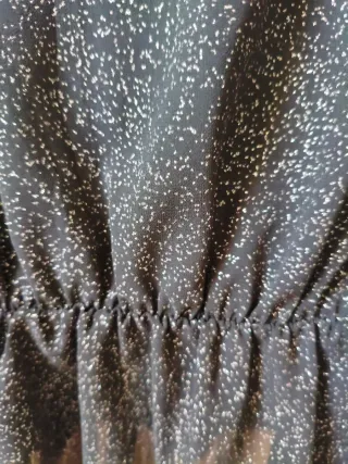 Blusa fiesta brillo negra y plata