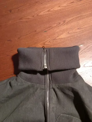 Chaqueta corta tela vaquera fina gris M