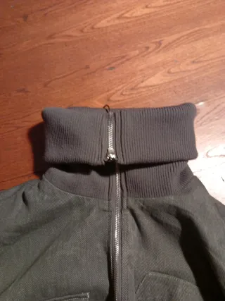 Chaqueta corta tela vaquera fina gris M