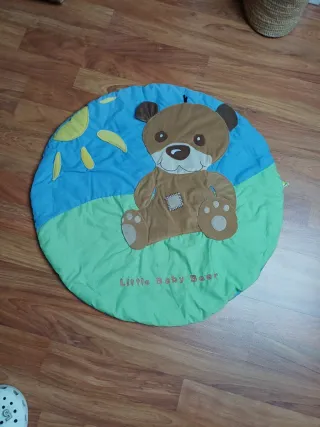 Manta de juego para bebé con diseño de oso