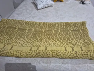 Manta de cama con estampado de piel