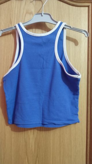 Pack 3 Crop Tops H&M Azul