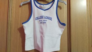 Pack 3 Crop Tops H&M Azul