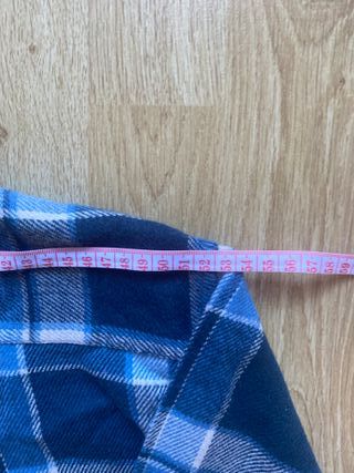 Camisa de cuadros azul y blanco. Algodón.
