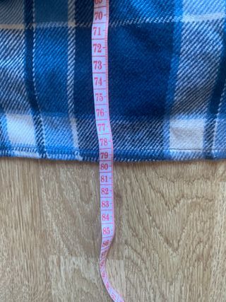 Camisa de cuadros azul y blanco. Algodón.