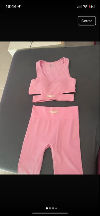 Conjunto deportivo rosa talla única