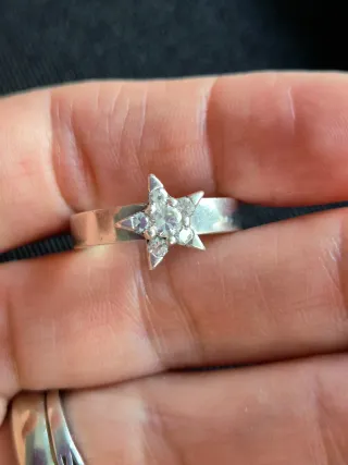 Anillo Plata 925 Estrella Circonitas