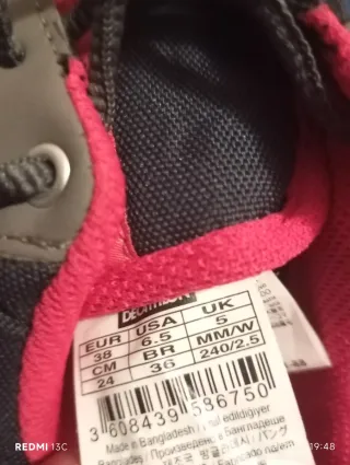 Zapatos Senderismo Mujer Quechua Gris/Rosa