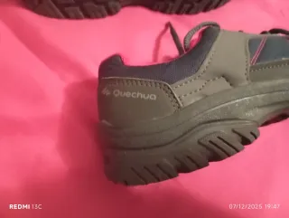 Zapatos Senderismo Mujer Quechua Gris/Rosa