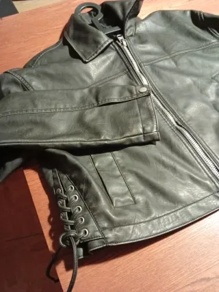 Chaqueta polipiel M marrón envejecido