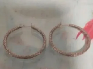 Aros de plata medianos con labrado fino