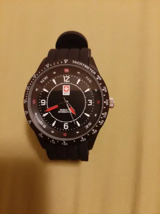Reloj WTI Analógico Negro. Sin estrenar.