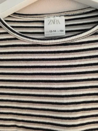 Camiseta niña Zara rayas. Talla 13-14 años
