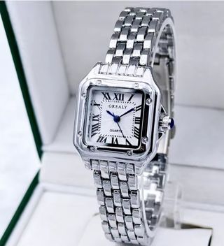 Reloj modelo Cartier Plata y Blanco Elegante