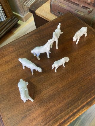 Lotto di 6 cavalli in porcellana antichi