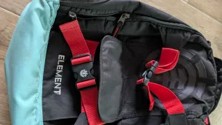 Mochila Element Negra y Turquesa