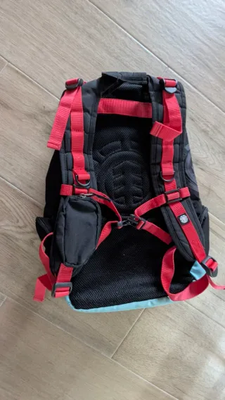 Mochila Element Negra y Turquesa