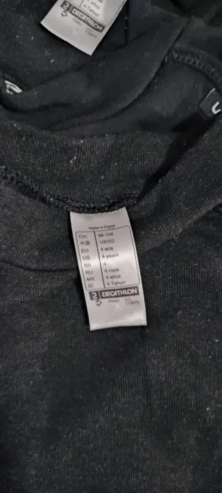 Ropa interior térmica infantil negra