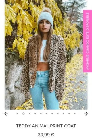 Abrigo pelo animal print