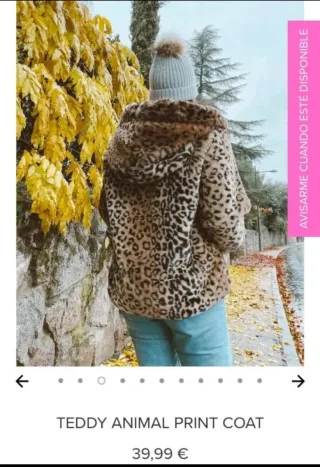 Abrigo pelo animal print