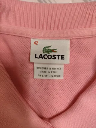Polo Lacoste Rosa Original mujer