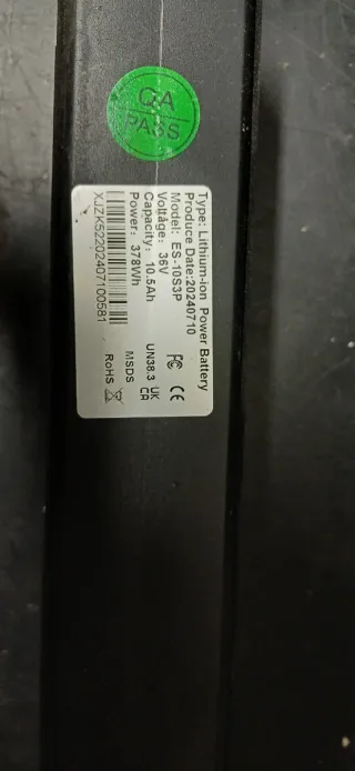 Batteria interna monopattino 36V 10.5Ah