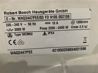 Despiece lavadora Bosch WAQ2447PEE/03 FD 9105