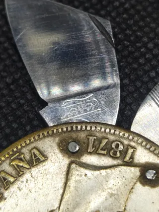 Moneda 5 Pesetas 1871 con Hoja y Lima