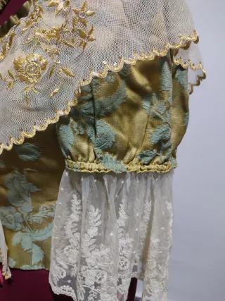 Corpiño Fallera Ocre y Verde