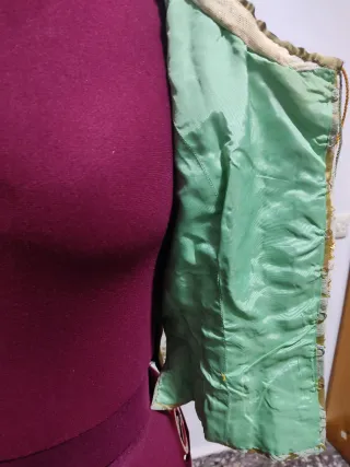 Corpiño Fallera Ocre y Verde