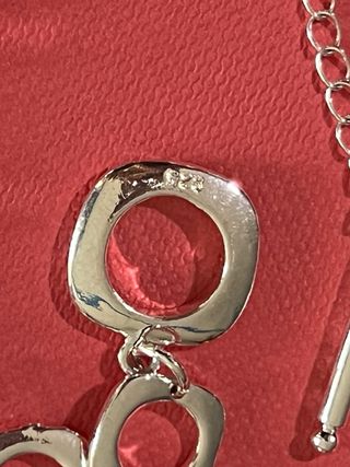 Spettacolare bracciale in argento con maglie quadrate