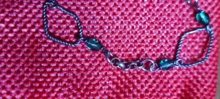 Bracciale antico donna con perline verdi