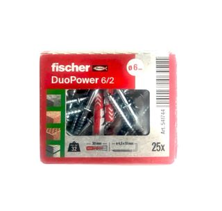 Set 25 piezas Taco / Gancho FISCHER 6 mm.