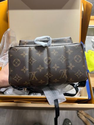 Mochila Palm Spring Louis Vuitton Monogram Marrón