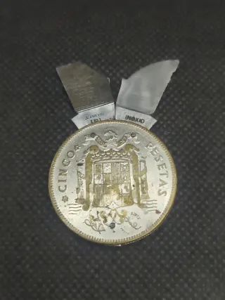 Moneda 5 Pesetas Hoja y lima 1949 franco