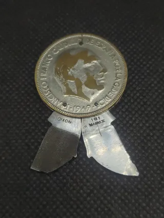 Moneda 5 Pesetas Hoja y lima 1949 franco