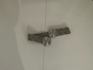 Cinturón elástico plateado ajustable