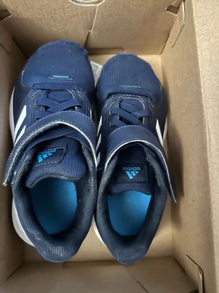 Scarpe Adidas blu bambino con velcro 28