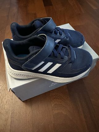 Scarpe Adidas blu bambino con velcro 28