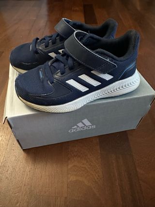 Scarpe Adidas blu bambino con velcro 28