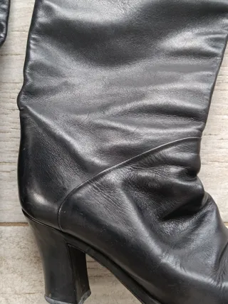 Botas de piel negras Italia