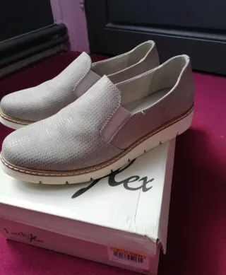 Zapatos Ladyflex Beige/Plata Mujer