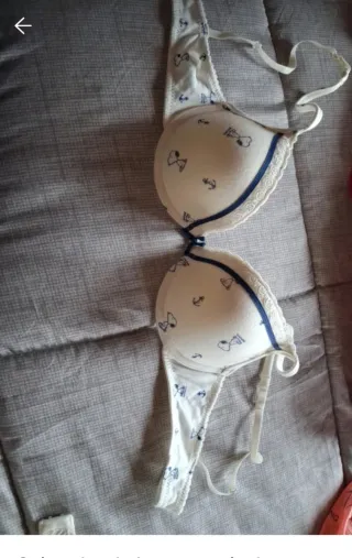 Sujetador Gisella blanco con estampado