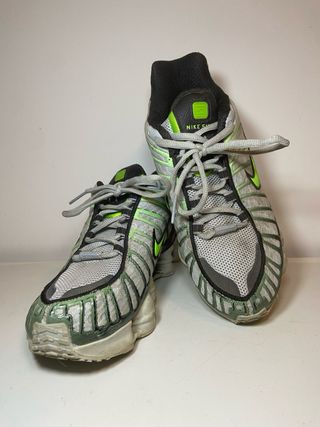 Nike Shox TL grises y verdes