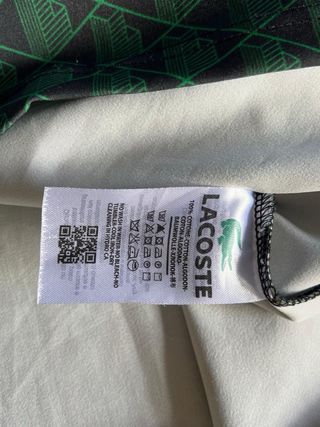 Polo Lacoste verde/negro talla XL