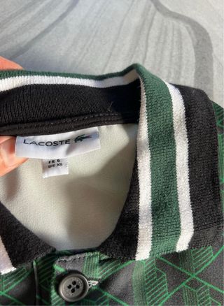 Polo Lacoste verde/negro talla XL