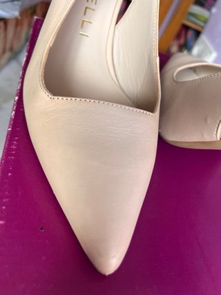 Zapatos Martinelli Beige Tacon Slingback