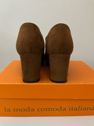 Scarpe Valleverde simil Mary Jane marroni
