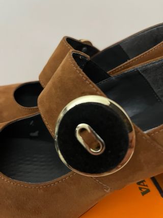 Scarpe Valleverde simil Mary Jane marroni