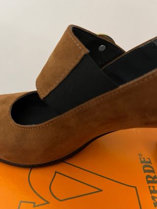 Scarpe Valleverde simil Mary Jane marroni